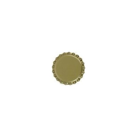 Capac metal pentru sticle de bere cu absorbție de oxigen - auriu 100 buc