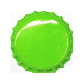 Capac metal pentru sticle de bere - verde deschis 100 buc