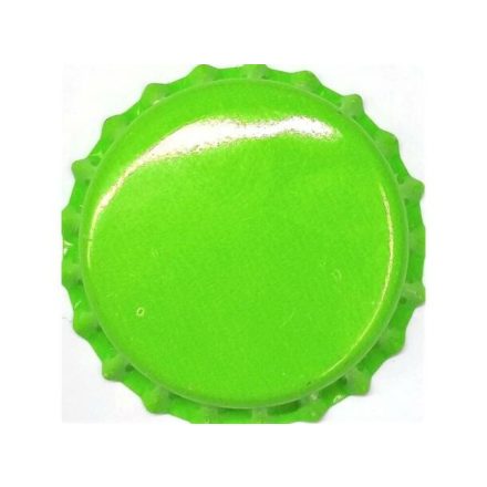 Capac metal pentru sticle de bere - verde deschis 100 buc