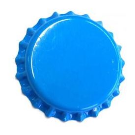 Capac metal pentru sticle de bere - albastru deschis 100 buc