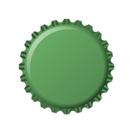 Capac metal pentru sticle de bere - verde 500 buc